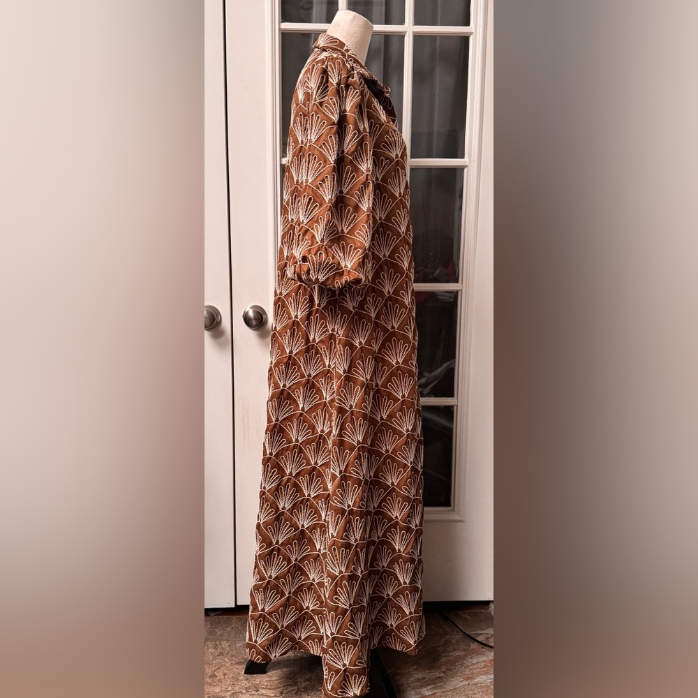 Dainty Jewells Windsor Walk Embroidered Slightly Oversized Maxi Dress Pockets-S - Picture 2 of 16